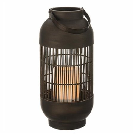 STERNO HOME Sterno Home 241398 13 in. Paradise Lighting Oval Metal Basket; Dark Brown 241398